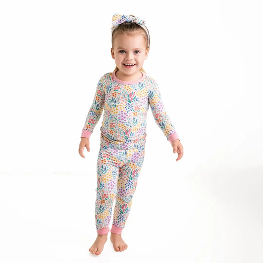 Whimsical Wildflowers Kids Bamboo Pajamas