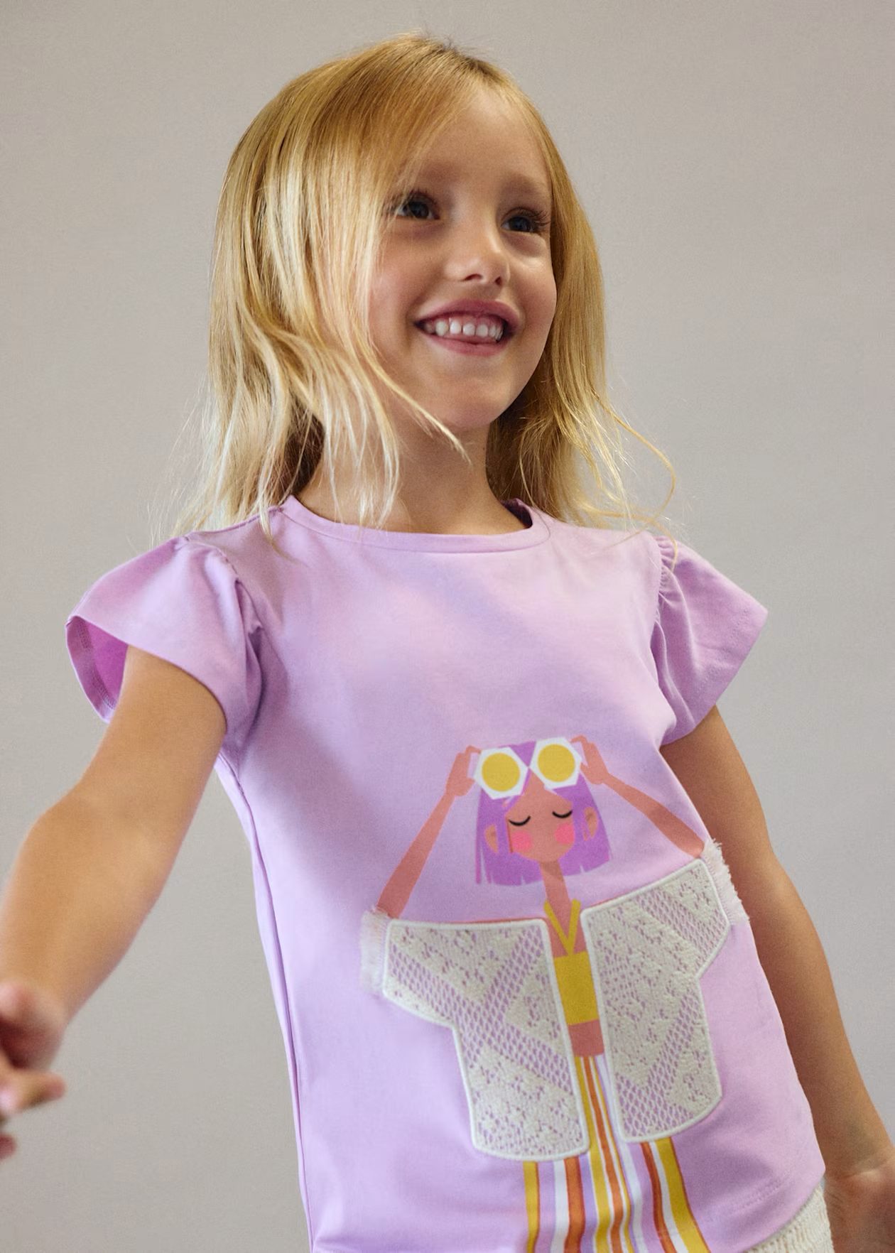 Girls Lace Overlay Cool Girl Tee