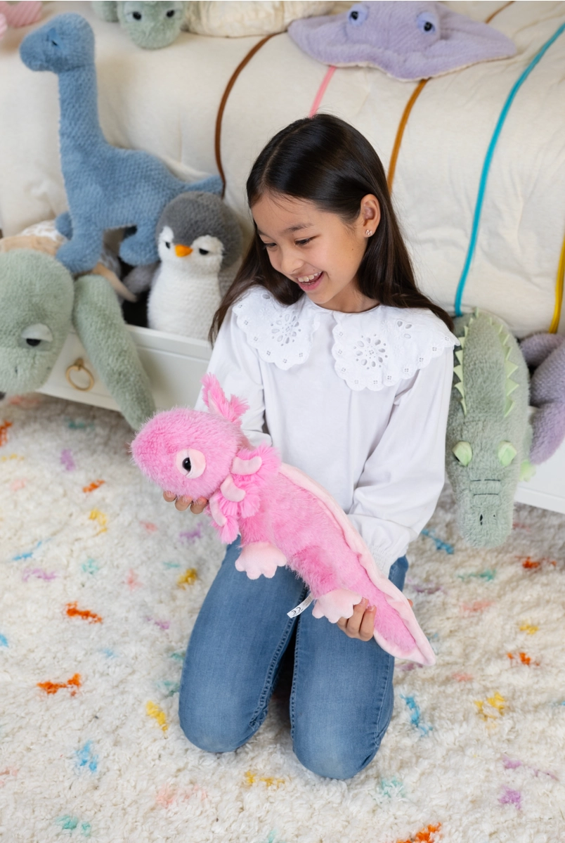 Sea Fuzzlez Pink Axolotl