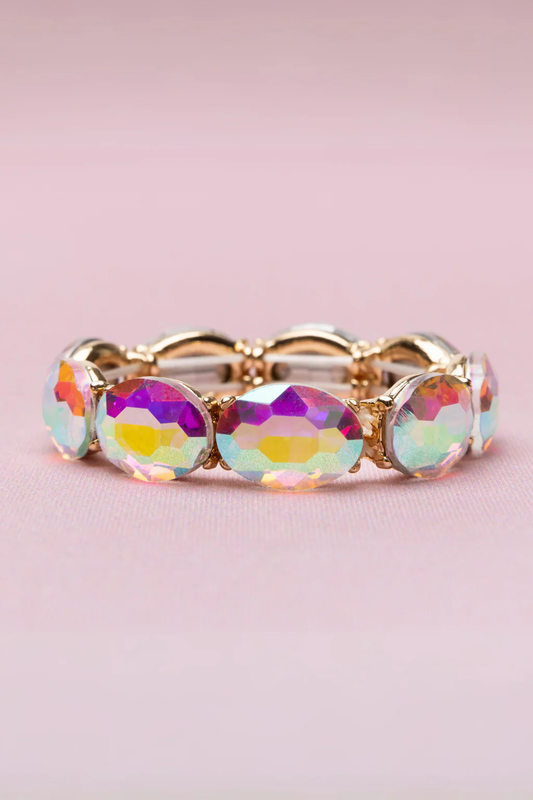 Girls Chic Aurora Borealis Gem Bracelet