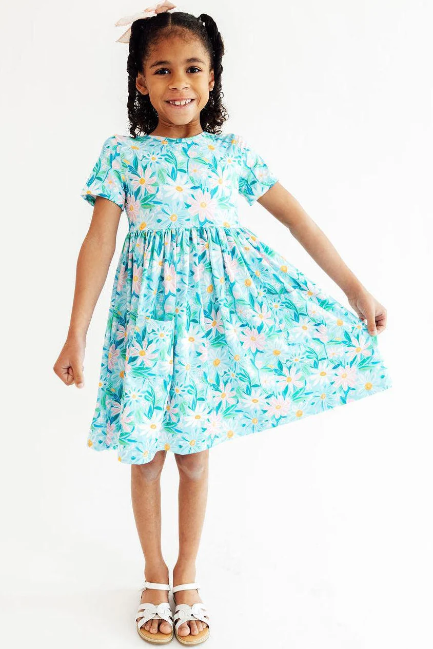 Girls Preppy Daisies Twirl Dress