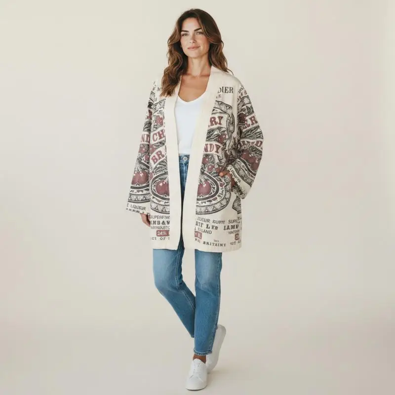 Cherry Brandy Long Cardigan