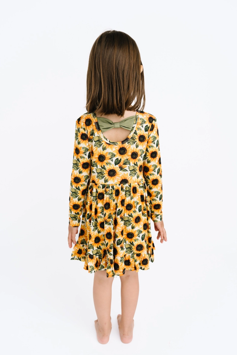Girls Wild Sunflower Bamboo Dress