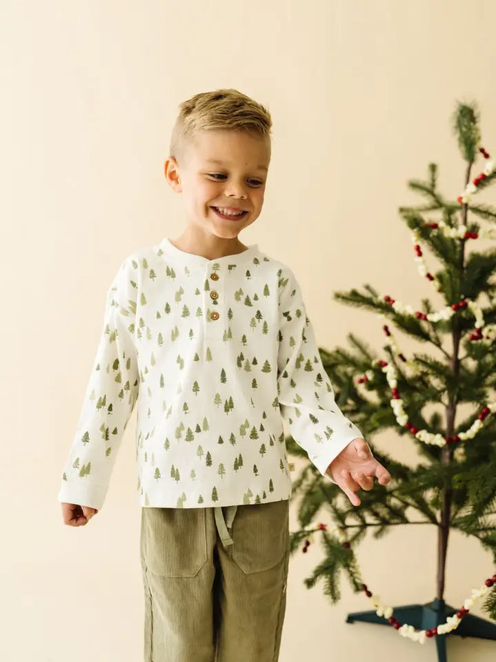 Kids Ribbed Pine Tree Tee