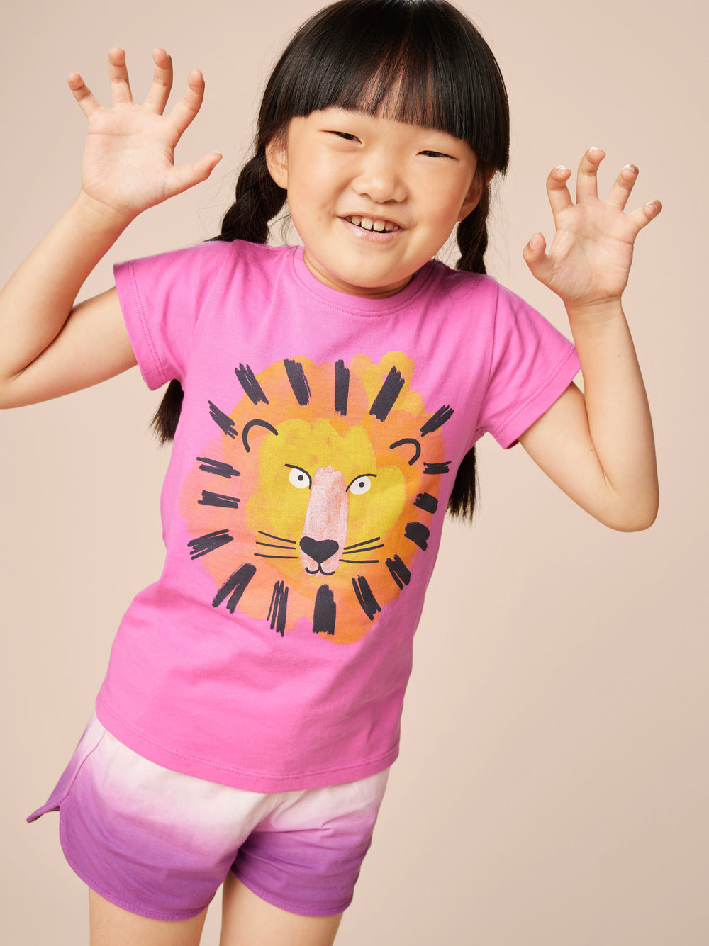 Girls Doubled Sided Lion Tee