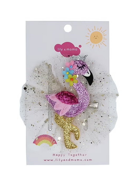 Tulle Flamingo Hair Clip