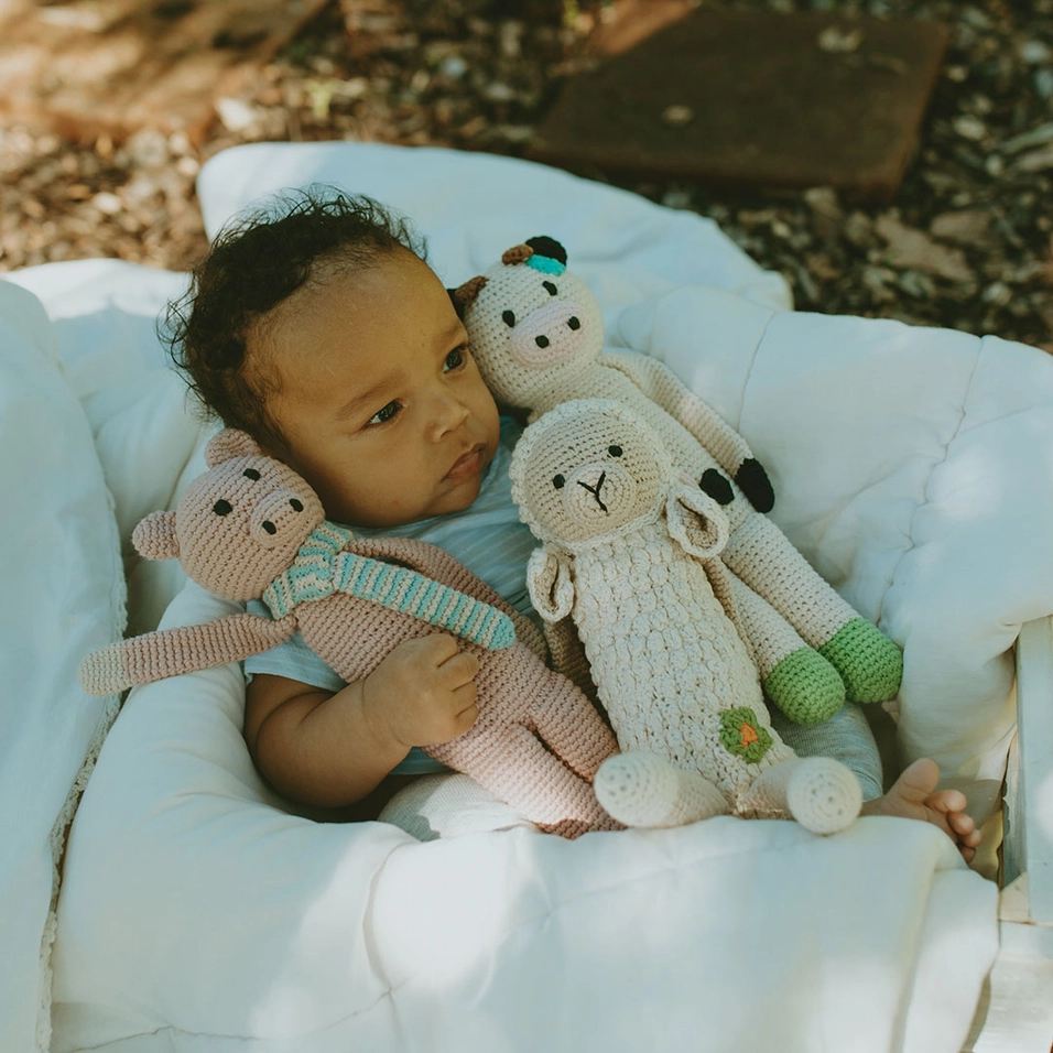 Organic Lamb Knit Rattle