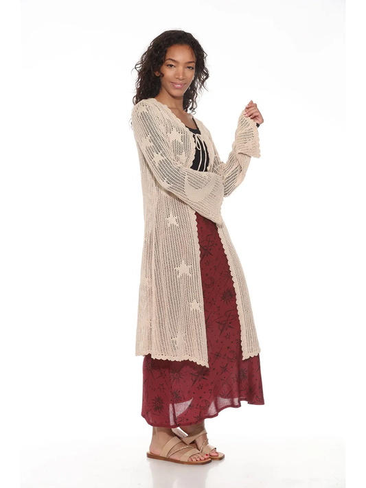 Celestial Lacy Longline Hoodie