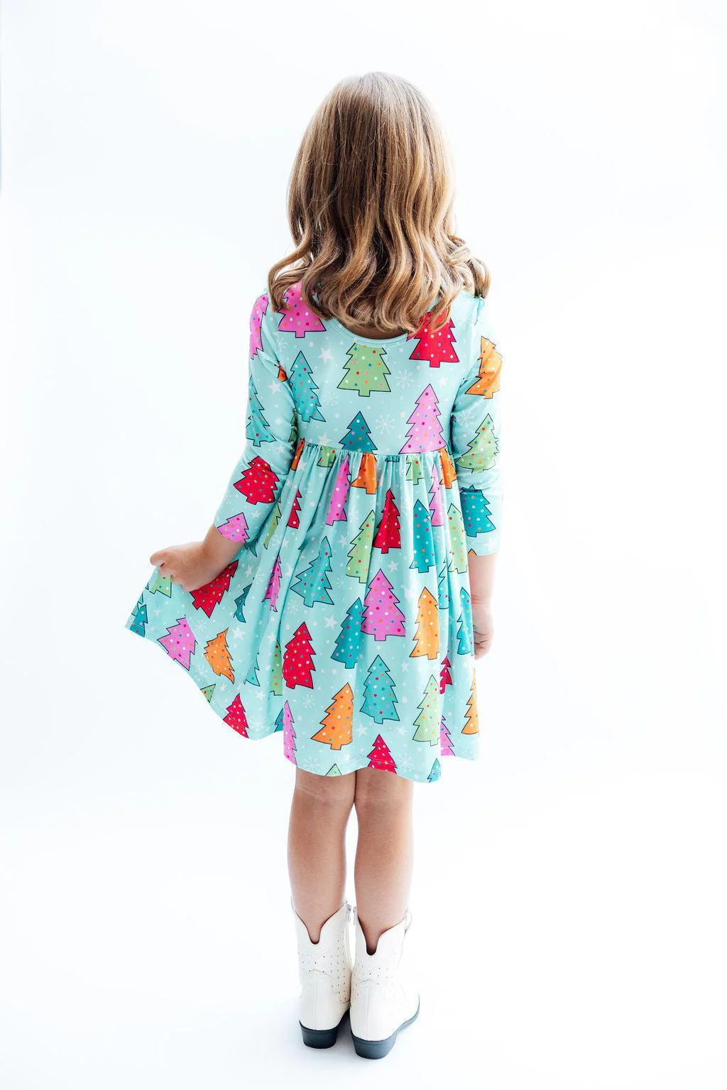 Girls Oh Christmas Tree Twirl Dress