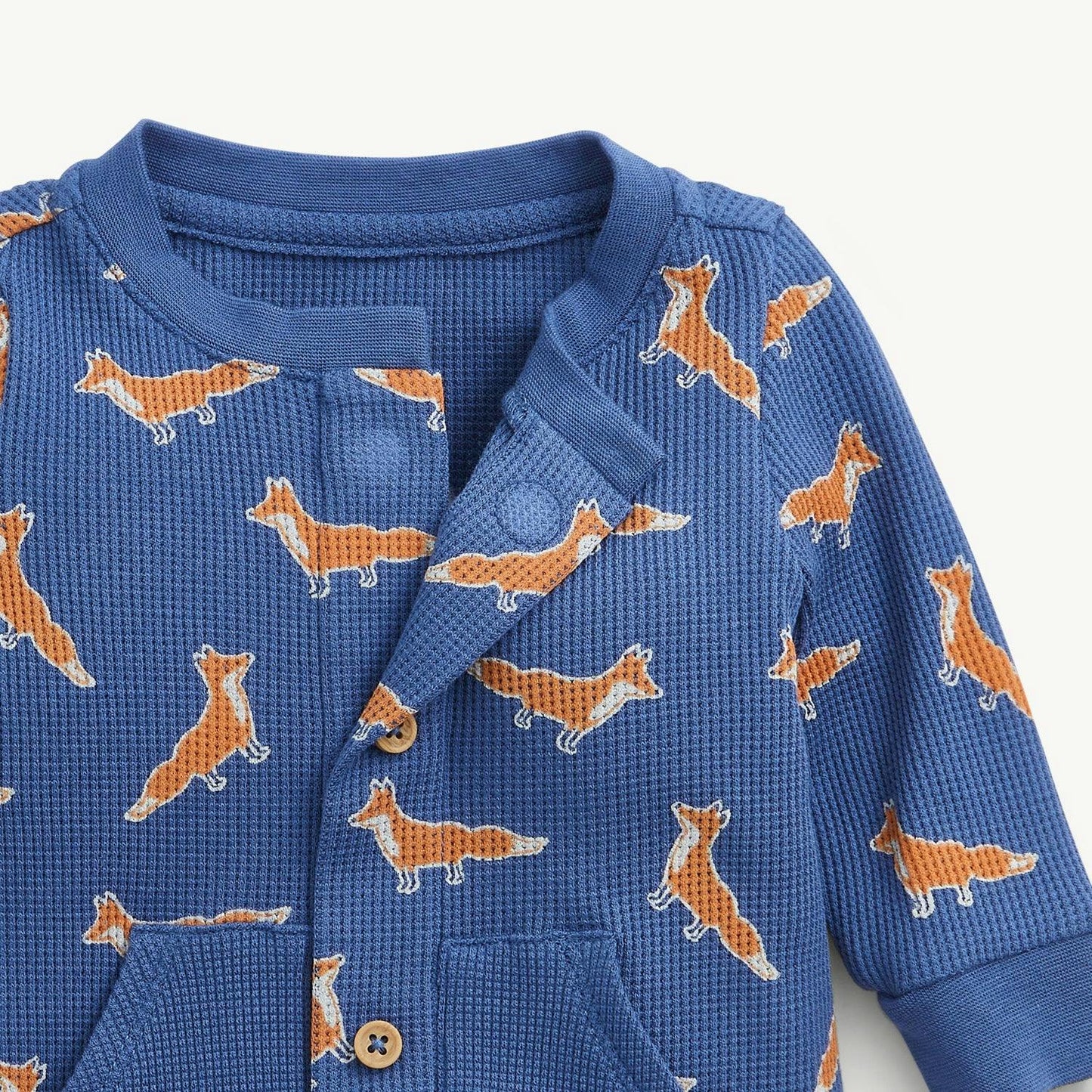 Baby Fox Waffle Romper
