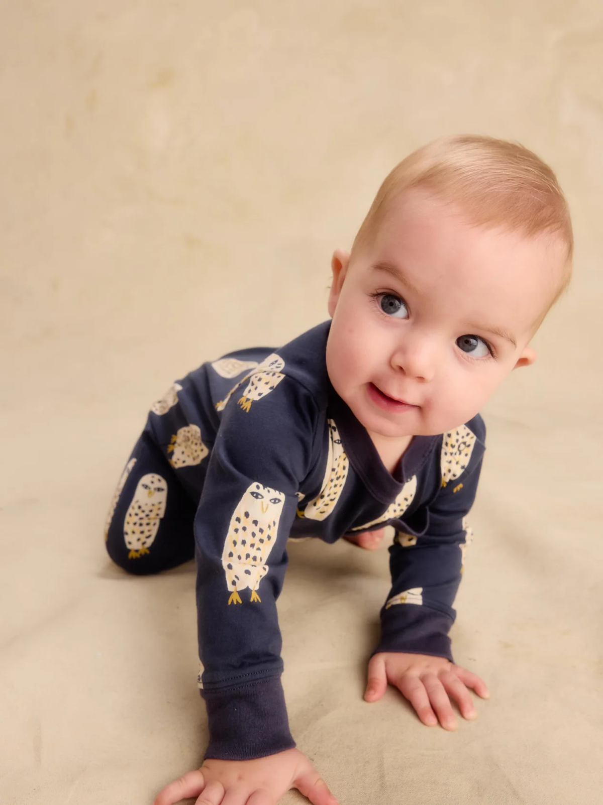 Baby Snowy Owl Pocket Romper