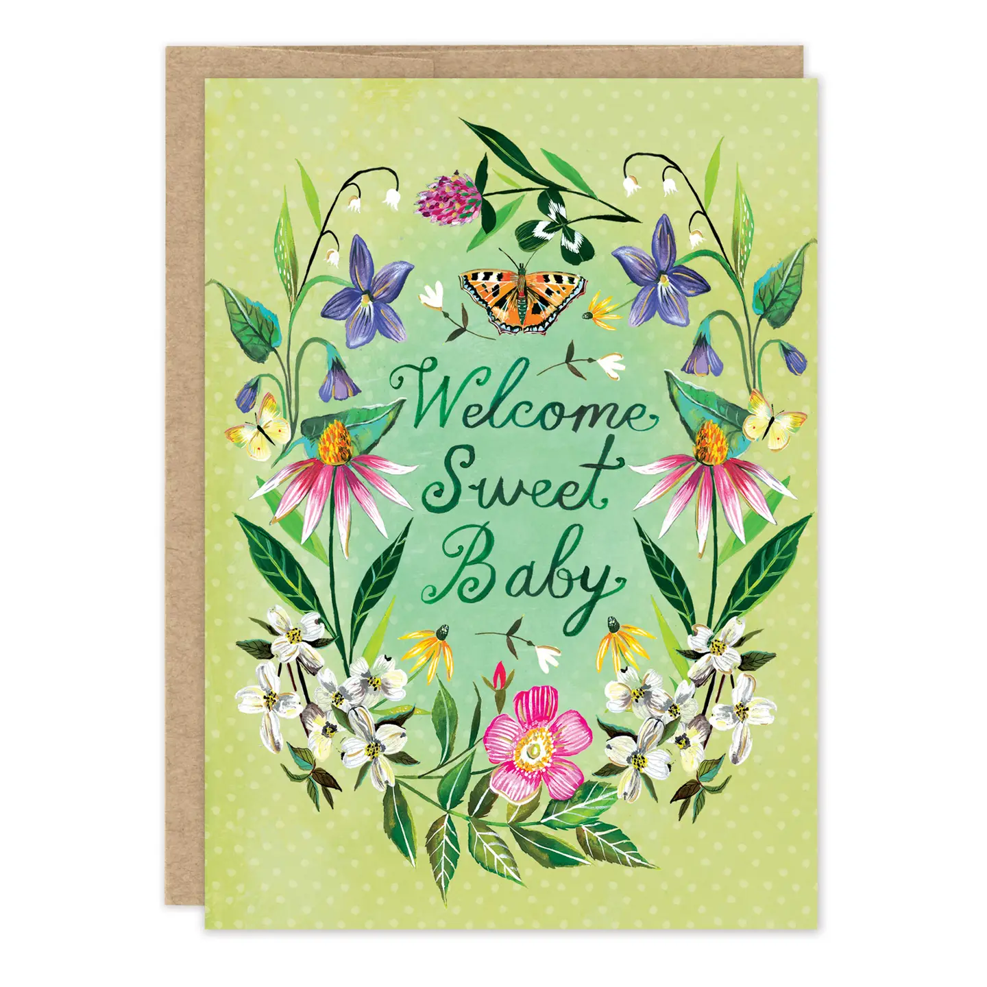 Garden Welcome Sweet Baby Card