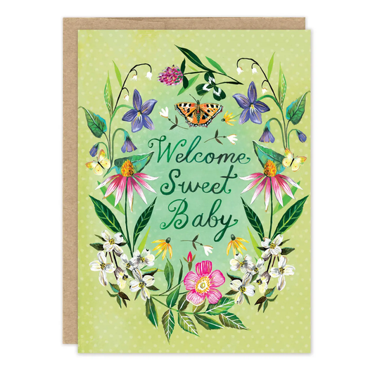 Garden Welcome Sweet Baby Card