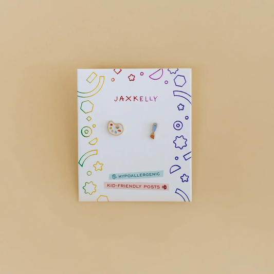Artist Palette Flat Back Earrings