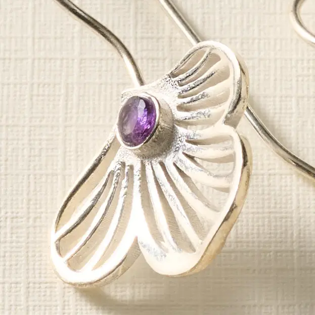 Khilana Amethyst Bloom Drop Earrings
