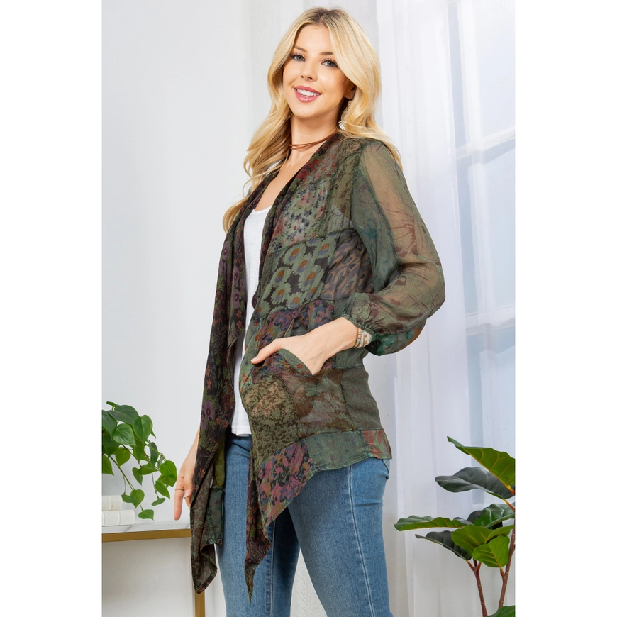 Patchwork Kimono Top