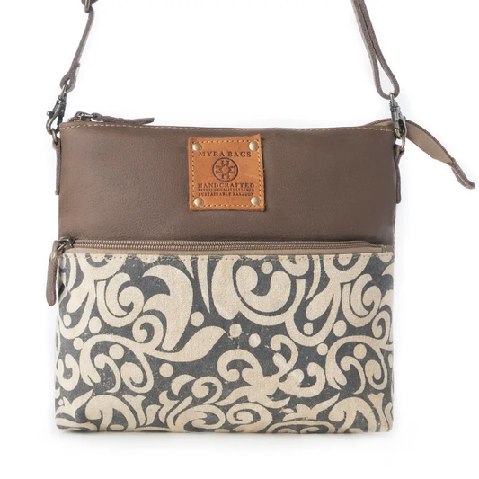 Wildprint Trail Ivory Canvas Crossbody Bag
