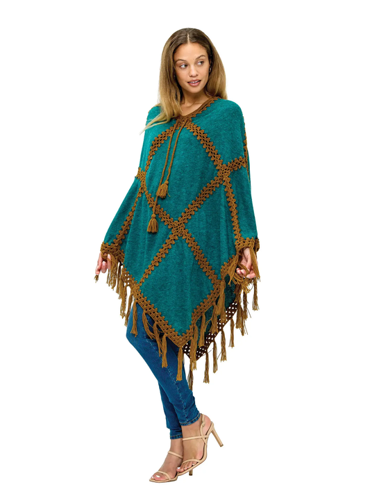 Boho Patchwork Poncho