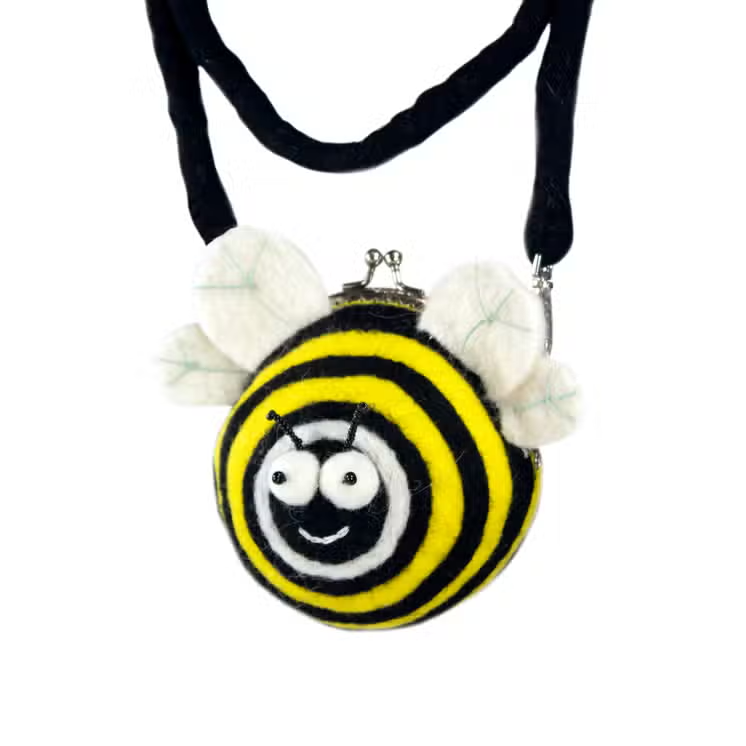 Bumblebee Critter Clutch Purse