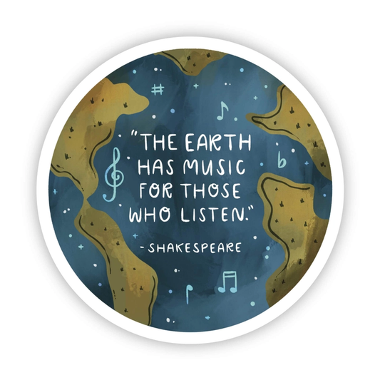 The Earth Has Music Sticker