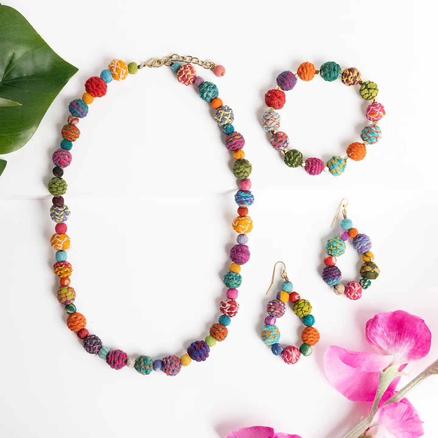 Threaded Classic Kantha Strand Necklace