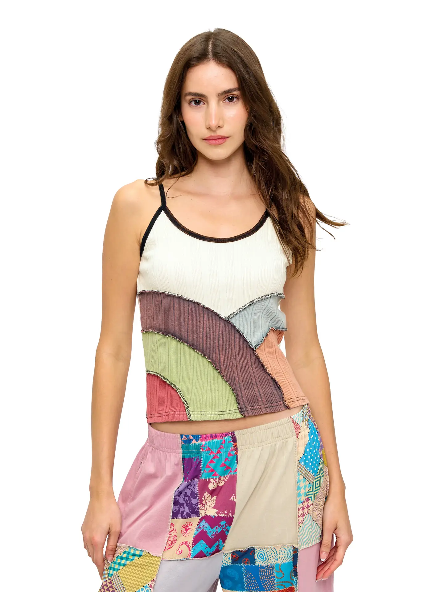 Boho Hippie Patchwork Tank Top