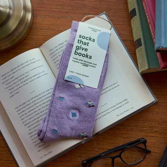Socks That Give Books Purple Bookshelves
