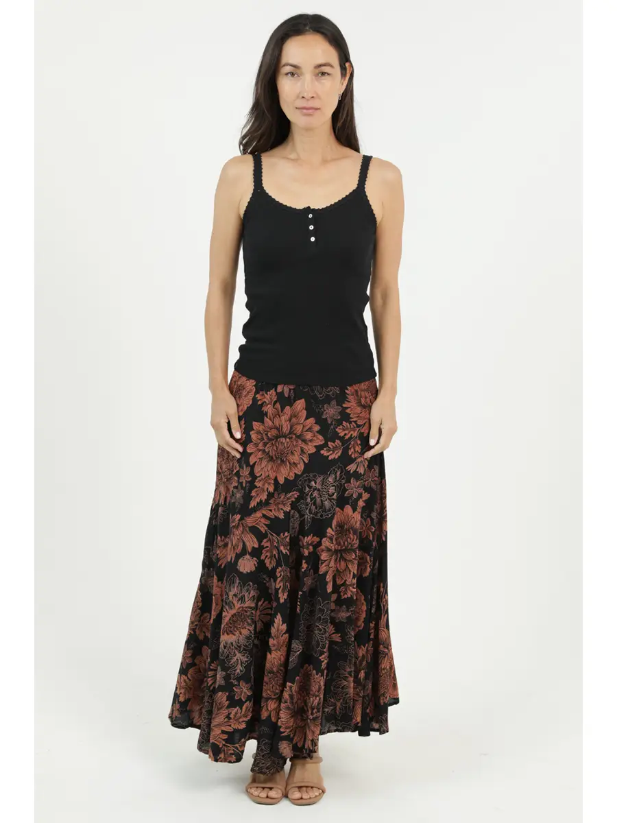 Floral Bias Cut Skirt