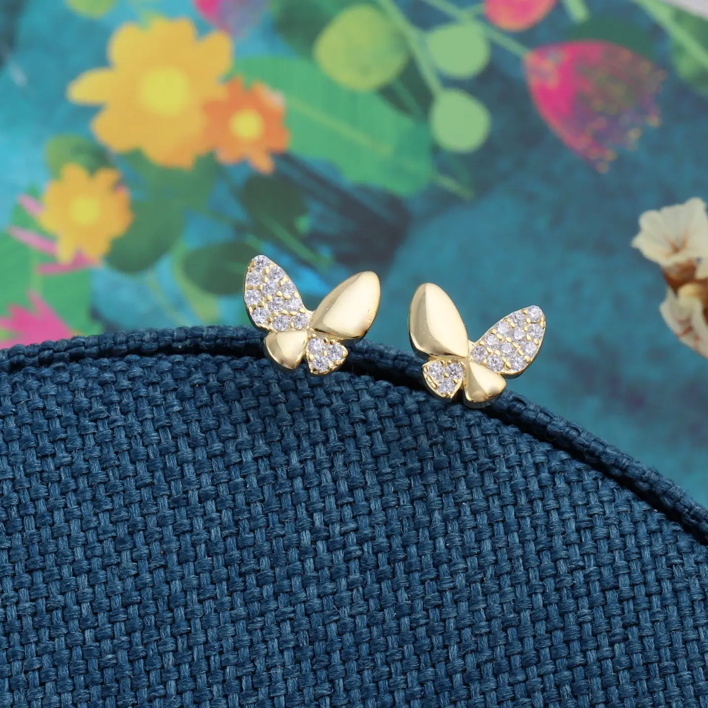 Plant Joy Crystal Butterfly Earrings