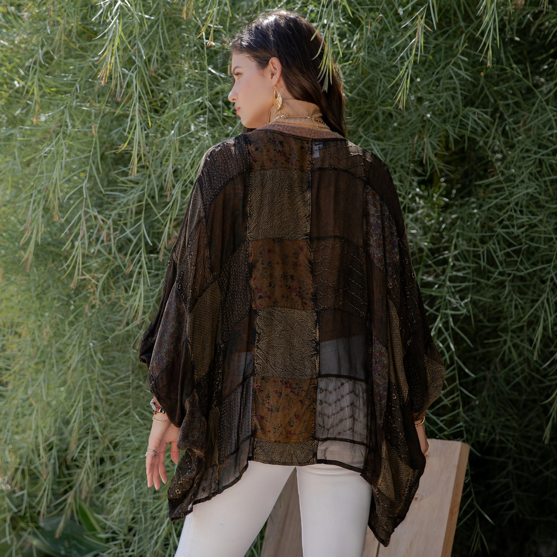 Statement Kimono With Vintage Patches