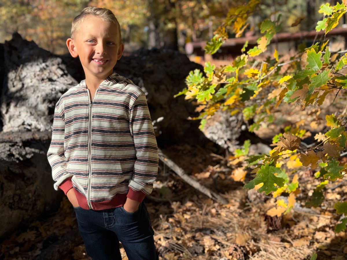 Boys Bellamy Striped Hooded Top