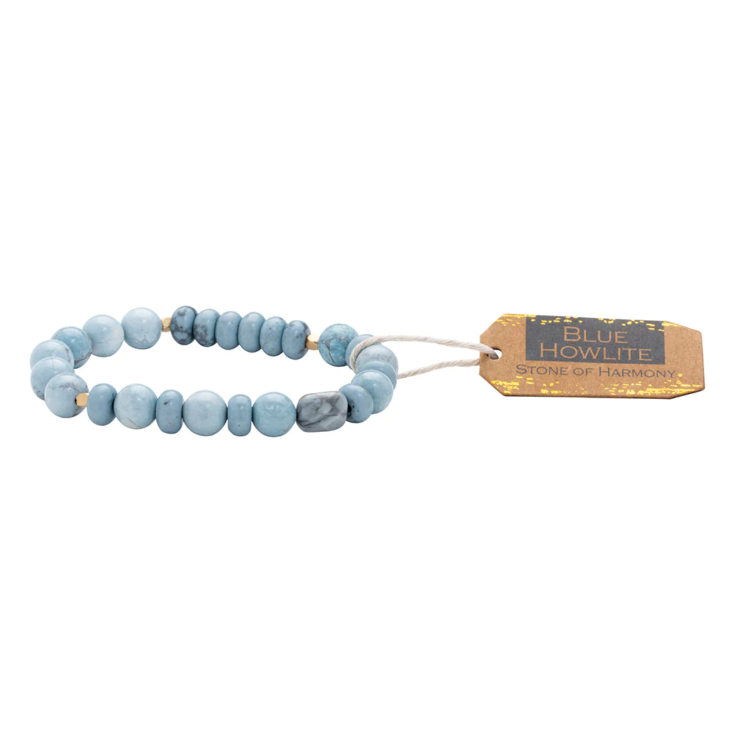 Stone Bracelet Blue Howlite