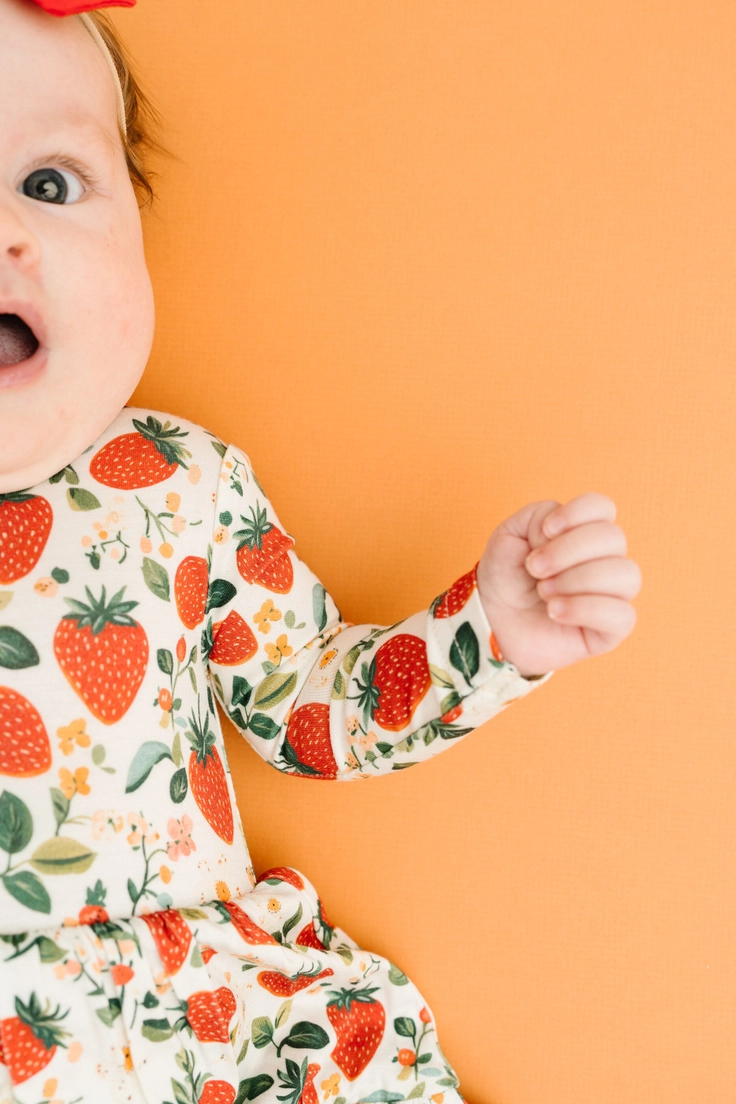 Baby Vintage Strawberry Bamboo Dress