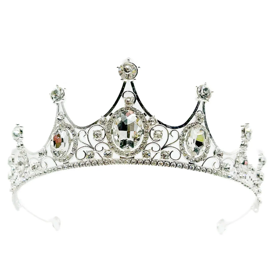 Girls Silver Crystal Tiara