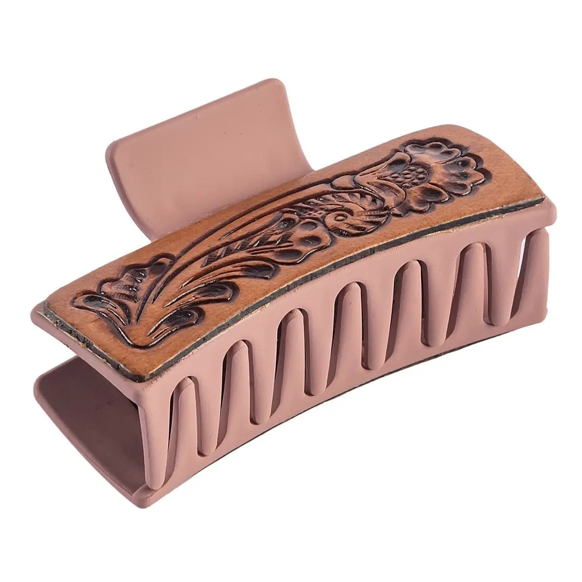 High Vista Hair Claw - Peach/Brown