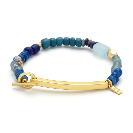 Hidden Message Bracelet F*ckingAwesome/Aquamarine