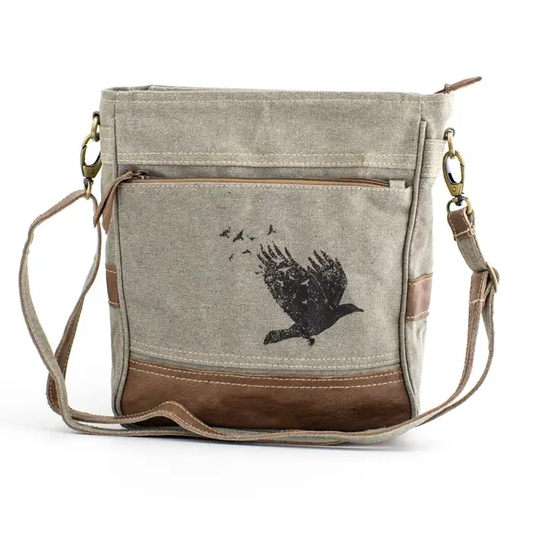 Bird Breathe Upcycled Canvas Sling Bag