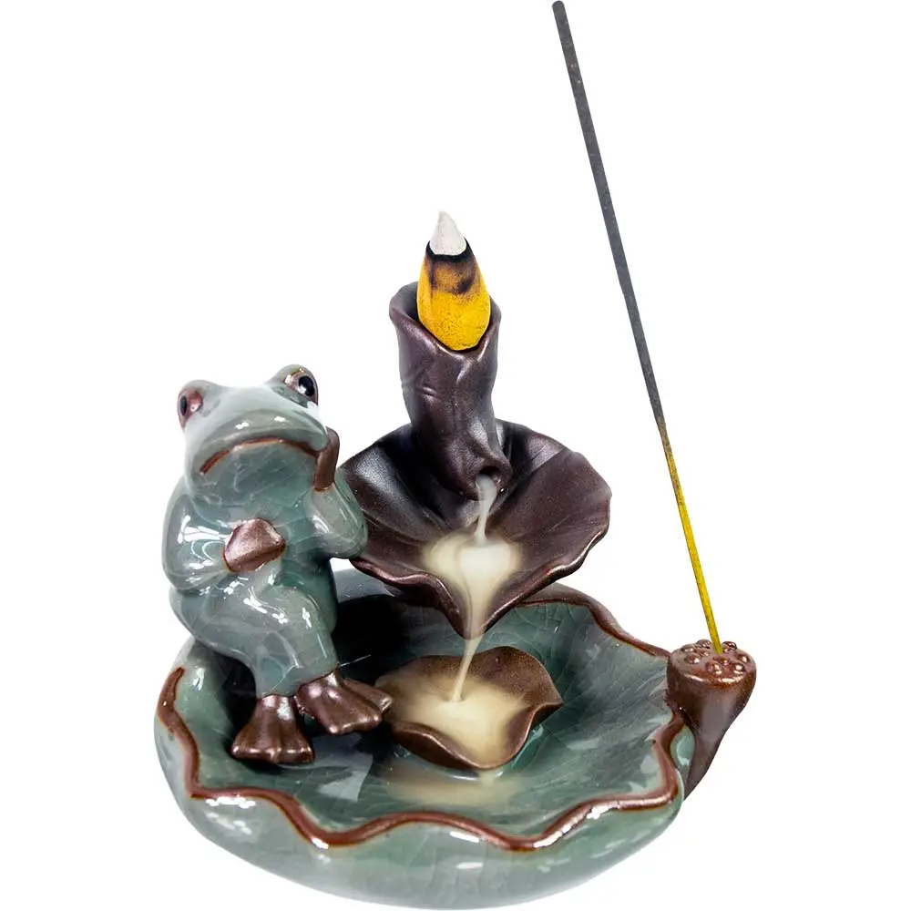 Frog Ceramic Backflow Incense Burner