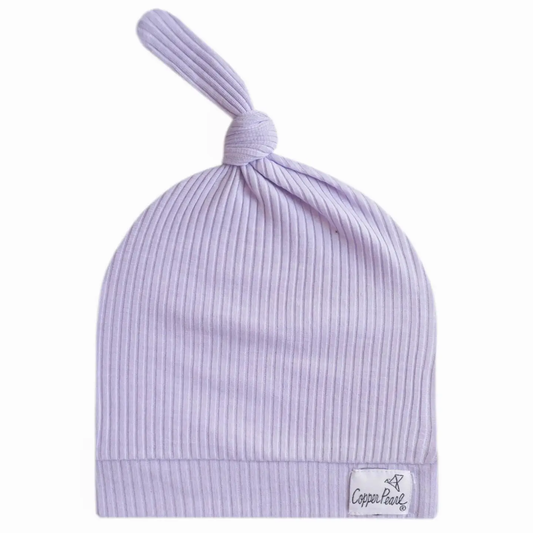 Top Knot Hat - Rib Periwinkle