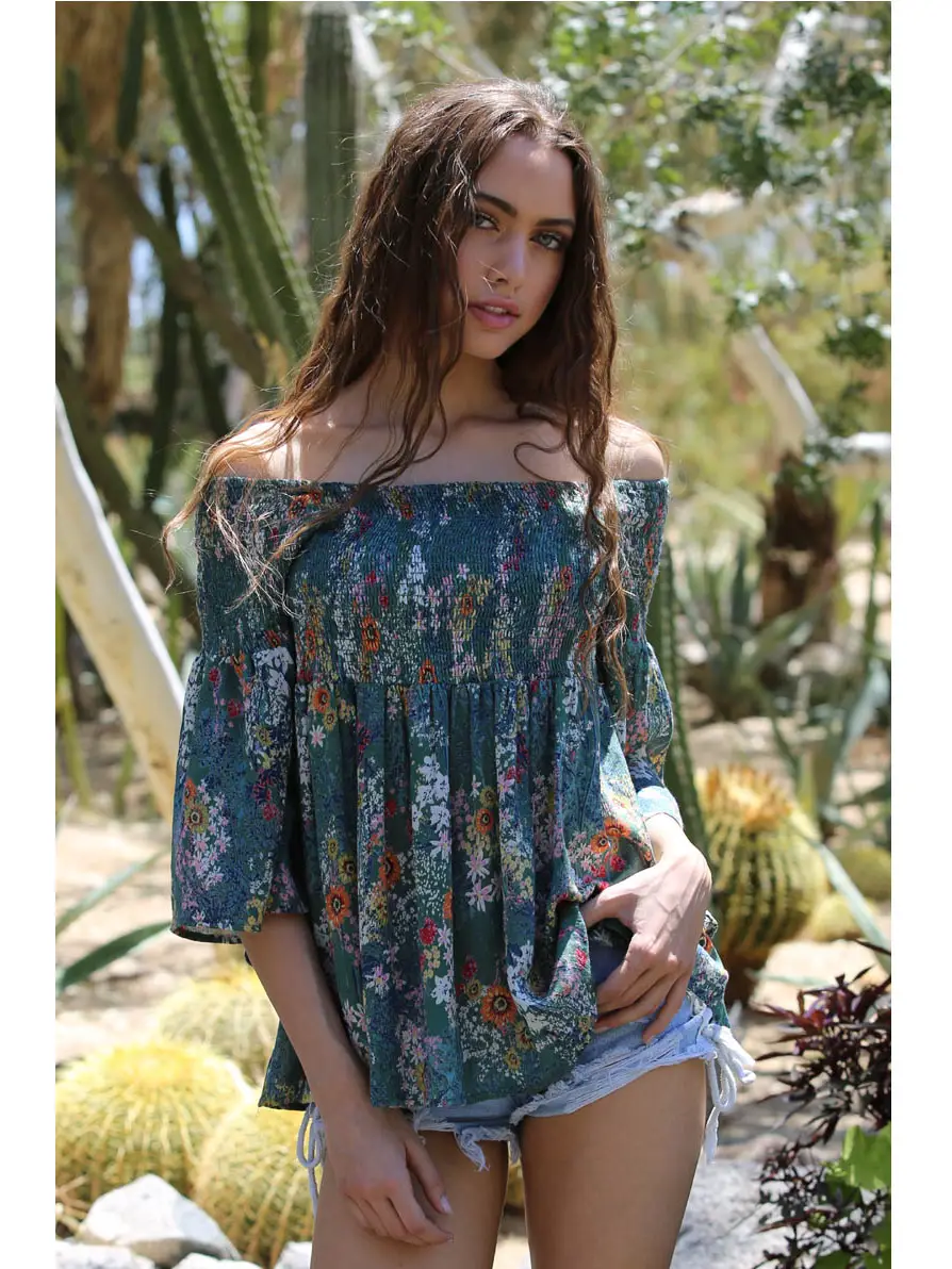 Off the Shoulder Boho Blouse Top