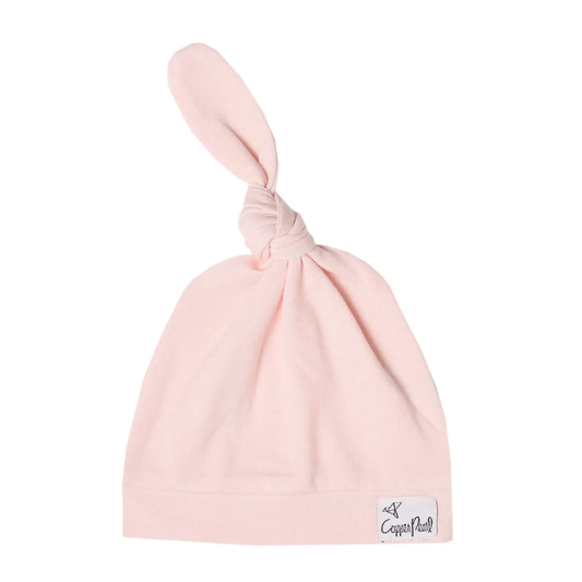 Top Knot Hat - Blush Pink
