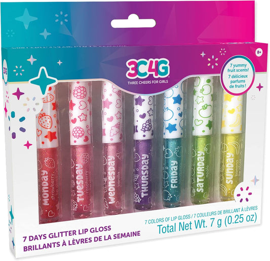 7 Days Glitter Lip Gloss Set