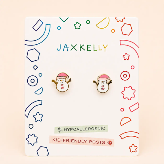 Snowman Flat Back Earrings