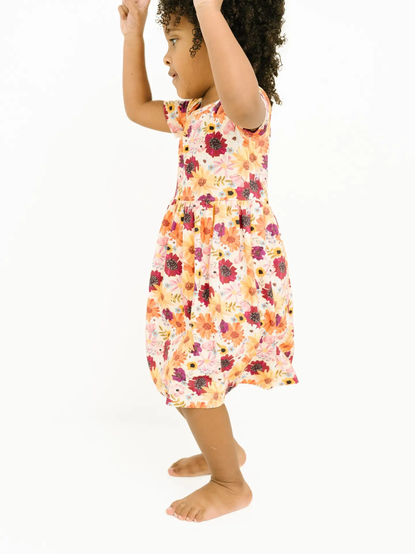 Girls Floral Mashup Bamboo Dress