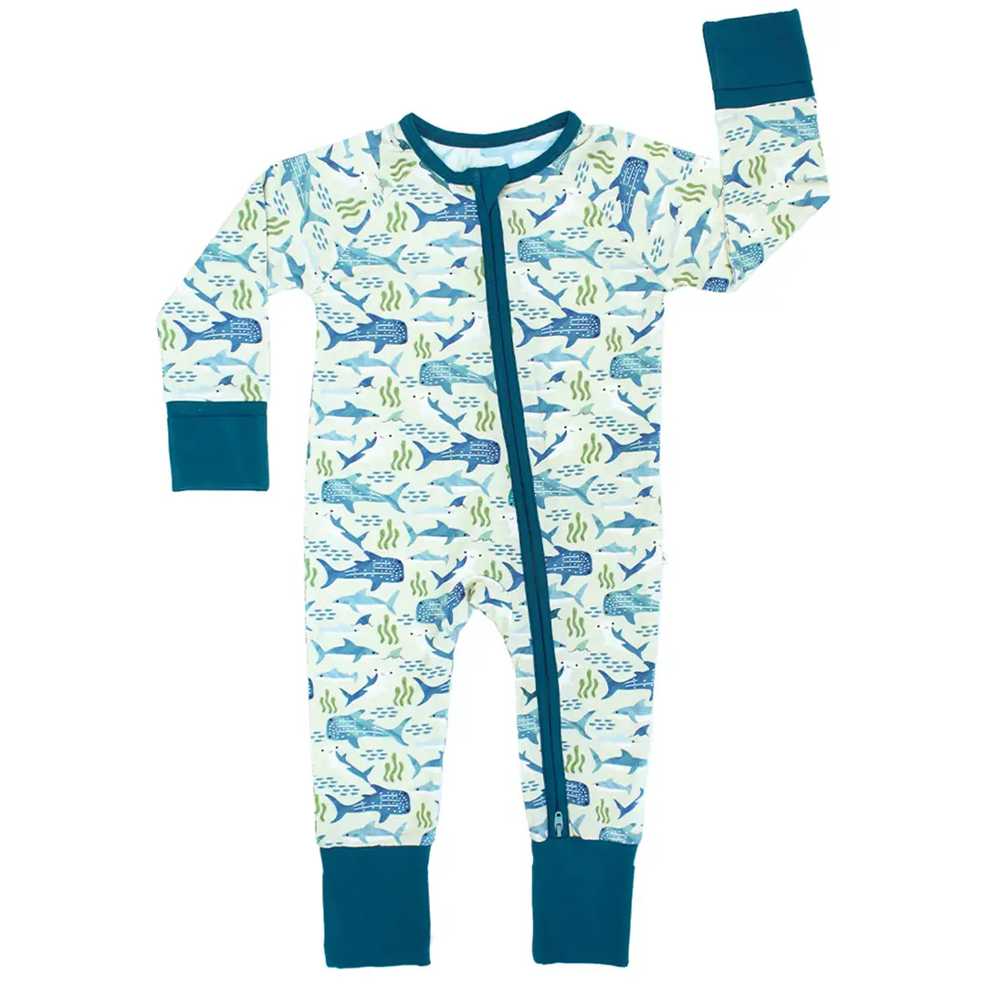 Shark Friends Bamboo Baby Pajamas