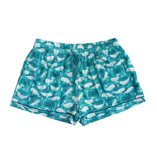 Women’s Beluga Whale Bamboo Pajama Shorts