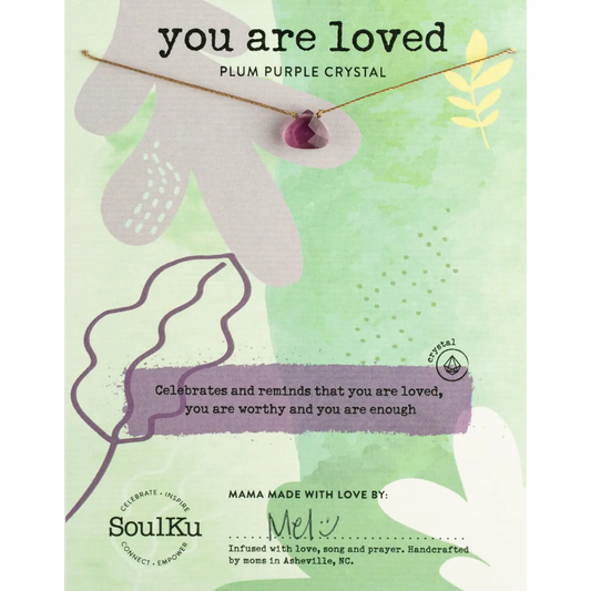 Soul Shine Necklace Plum Purple You Are Loved