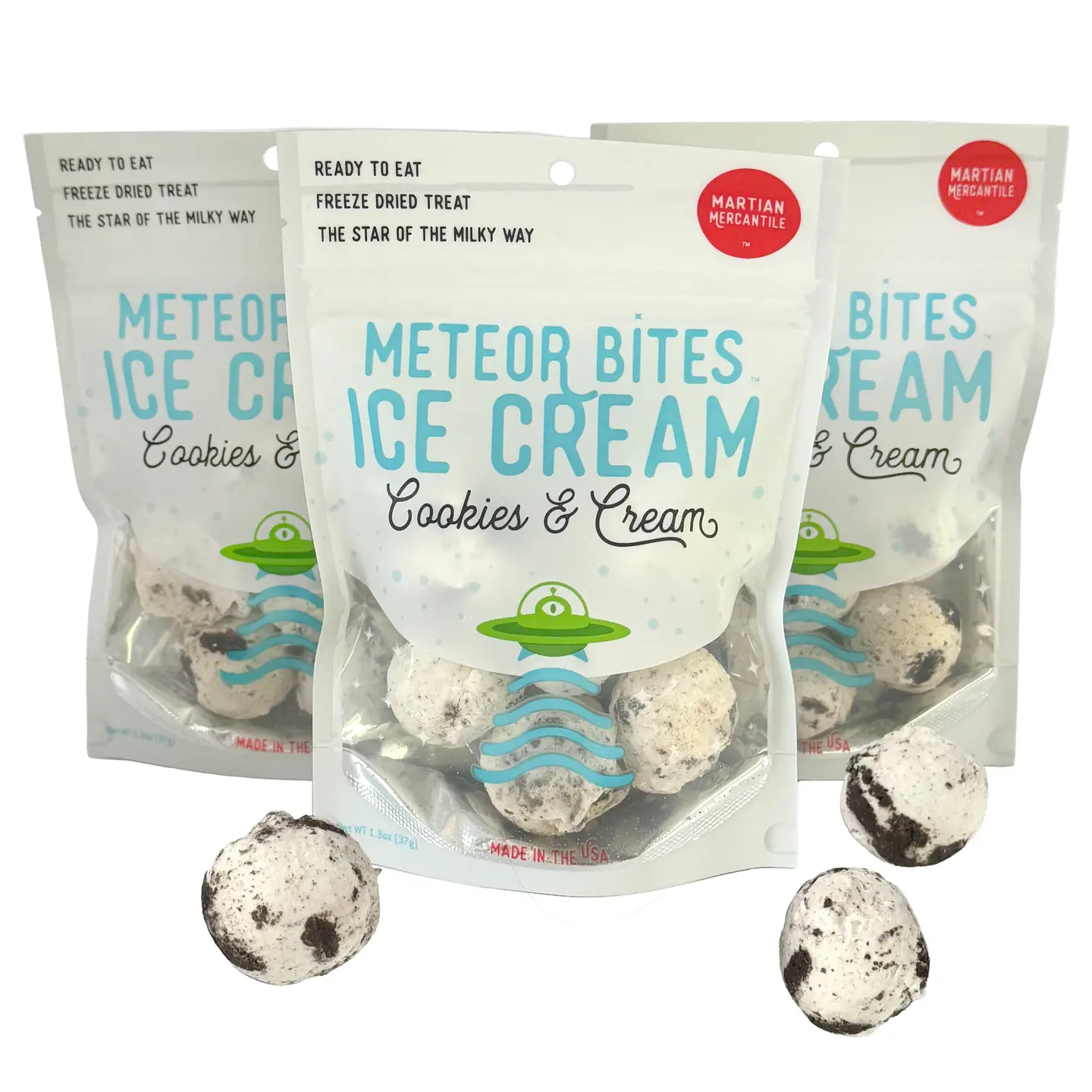 Meteor Bites Freeze Dried Ice Cream: Cookies & Cream