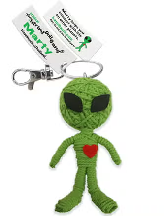 Marty the Alien String Doll Keychain