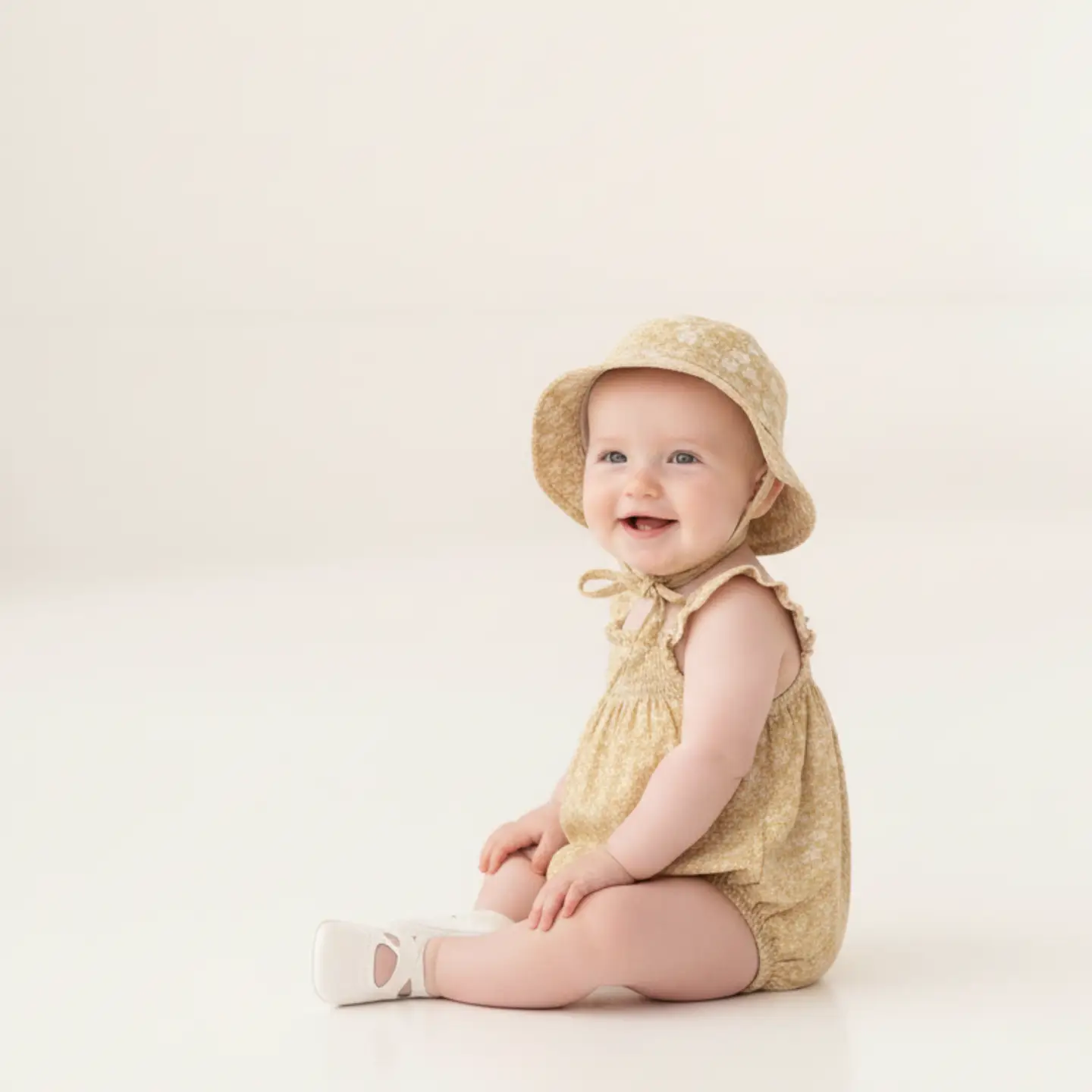 Baby Yellow Blossom Organic Bubble Romper